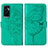 Funda de Cuero Cartera con Soporte Mariposa Carcasa Y01B para Vivo V23e 5G Verde