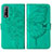 Funda de Cuero Cartera con Soporte Mariposa Carcasa Y01B para Vivo Y50t Verde