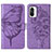 Funda de Cuero Cartera con Soporte Mariposa Carcasa Y01B para Xiaomi Mi 11i 5G Purpura Claro