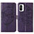 Funda de Cuero Cartera con Soporte Mariposa Carcasa Y01B para Xiaomi Redmi K40 5G Morado