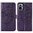 Funda de Cuero Cartera con Soporte Mariposa Carcasa Y01B para Xiaomi Redmi Note 11 SE India 4G Morado