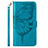 Funda de Cuero Cartera con Soporte Mariposa Carcasa Y02B para Samsung Galaxy A03s Azul