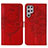 Funda de Cuero Cartera con Soporte Mariposa Carcasa Y06B para Samsung Galaxy S21 Ultra 5G Rojo