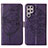 Funda de Cuero Cartera con Soporte Mariposa Carcasa Y06B para Samsung Galaxy S24 Ultra 5G Morado