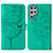 Funda de Cuero Cartera con Soporte Mariposa Carcasa Y06B para Samsung Galaxy S24 Ultra 5G Verde