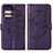 Funda de Cuero Cartera con Soporte Mariposa Carcasa YB1 para Motorola Moto Edge 40 Pro 5G Morado