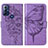 Funda de Cuero Cartera con Soporte Mariposa Carcasa YB1 para Motorola Moto G Play (2023) Purpura Claro