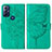 Funda de Cuero Cartera con Soporte Mariposa Carcasa YB1 para Motorola Moto G Power (2022) Verde