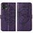 Funda de Cuero Cartera con Soporte Mariposa Carcasa YB1 para Motorola Moto G72 Morado