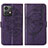 Funda de Cuero Cartera con Soporte Mariposa Carcasa YB1 para Motorola Moto G84 5G Morado