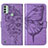 Funda de Cuero Cartera con Soporte Mariposa Carcasa YB1 para Nokia C31 Purpura Claro