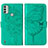 Funda de Cuero Cartera con Soporte Mariposa Carcasa YB1 para Nokia C31 Verde