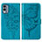 Funda de Cuero Cartera con Soporte Mariposa Carcasa YB1 para Nokia X30 5G Azul