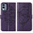 Funda de Cuero Cartera con Soporte Mariposa Carcasa YB1 para Nokia X30 5G Morado