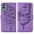 Funda de Cuero Cartera con Soporte Mariposa Carcasa YB1 para Nokia X30 5G Purpura Claro