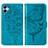 Funda de Cuero Cartera con Soporte Mariposa Carcasa YB1 para Samsung Galaxy A04 4G Azul