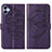 Funda de Cuero Cartera con Soporte Mariposa Carcasa YB1 para Samsung Galaxy A04 4G Morado