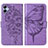 Funda de Cuero Cartera con Soporte Mariposa Carcasa YB1 para Samsung Galaxy A04 4G Purpura Claro