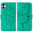 Funda de Cuero Cartera con Soporte Mariposa Carcasa YB1 para Samsung Galaxy F04 Verde