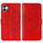 Funda de Cuero Cartera con Soporte Mariposa Carcasa YB1 para Samsung Galaxy M04 Rojo