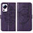 Funda de Cuero Cartera con Soporte Mariposa Carcasa YB1 para Xiaomi Civi 2 5G Morado