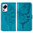 Funda de Cuero Cartera con Soporte Mariposa Carcasa YB1 para Xiaomi Mi 12 Lite NE 5G Azul