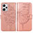 Funda de Cuero Cartera con Soporte Mariposa Carcasa YB1 para Xiaomi Redmi Note 12 Explorer Oro Rosa
