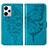 Funda de Cuero Cartera con Soporte Mariposa Carcasa YB1 para Xiaomi Redmi Note 12 Pro+ Plus 5G Azul