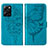 Funda de Cuero Cartera con Soporte Mariposa Carcasa YB1 para Xiaomi Redmi Note 12 Pro Speed 5G Azul
