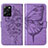 Funda de Cuero Cartera con Soporte Mariposa Carcasa YB1 para Xiaomi Redmi Note 12 Pro Speed 5G Purpura Claro