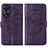 Funda de Cuero Cartera con Soporte Mariposa Carcasa YB2 para Oppo A78 5G Morado