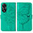 Funda de Cuero Cartera con Soporte Mariposa Carcasa YB2 para Oppo A78 5G Verde