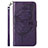 Funda de Cuero Cartera con Soporte Mariposa Carcasa YB2 para Xiaomi Civi 2 5G Morado