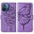 Funda de Cuero Cartera con Soporte Mariposa Carcasa YB2 para Xiaomi Redmi 11A 4G Purpura Claro