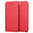 Funda de Cuero Cartera con Soporte para Apple iPhone 7 Rojo