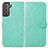 Funda de Cuero Cartera con Soporte Patron de Moda Carcasa A01D para Samsung Galaxy S21 Plus 5G Verde