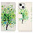 Funda de Cuero Cartera con Soporte Patron de Moda Carcasa A07 para Apple iPhone 13 Mini Verde