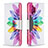 Funda de Cuero Cartera con Soporte Patron de Moda Carcasa B01F para Samsung Galaxy A32 5G Multicolor