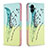 Funda de Cuero Cartera con Soporte Patron de Moda Carcasa B01F para Samsung Galaxy F04 Menta Verde