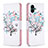 Funda de Cuero Cartera con Soporte Patron de Moda Carcasa B01F para Samsung Galaxy M04 Blanco