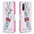 Funda de Cuero Cartera con Soporte Patron de Moda Carcasa B01F para Xiaomi Mi 11i 5G Rosa