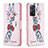Funda de Cuero Cartera con Soporte Patron de Moda Carcasa B01F para Xiaomi Redmi Note 11 Pro 4G Rosa