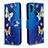 Funda de Cuero Cartera con Soporte Patron de Moda Carcasa B03F para Samsung Galaxy A11 Azul Cielo