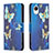 Funda de Cuero Cartera con Soporte Patron de Moda Carcasa B03F para Samsung Galaxy A23 5G SC-56C Azul Cielo