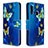 Funda de Cuero Cartera con Soporte Patron de Moda Carcasa B03F para Samsung Galaxy A70E Azul Cielo