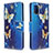 Funda de Cuero Cartera con Soporte Patron de Moda Carcasa B03F para Samsung Galaxy M40S Azul Cielo