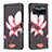 Funda de Cuero Cartera con Soporte Patron de Moda Carcasa B03F para Xiaomi Poco X4 Pro 5G Rojo