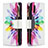 Funda de Cuero Cartera con Soporte Patron de Moda Carcasa B04F para Samsung Galaxy A02 Multicolor