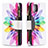 Funda de Cuero Cartera con Soporte Patron de Moda Carcasa B04F para Samsung Galaxy A12 5G Multicolor