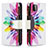 Funda de Cuero Cartera con Soporte Patron de Moda Carcasa B04F para Samsung Galaxy A22 5G Multicolor